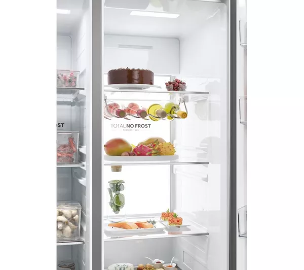 HAIER Series 7 HSW79F18ANMMUK American-Style Smart Fridge Freezer - Silver - Image 4