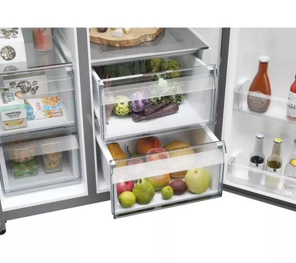 HAIER Series 7 HSW79F18ANMMUK American-Style Smart Fridge Freezer - Silver - Image 7