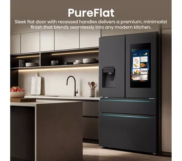 HISENSE PureFlat Smart Screen RF9P490GTFE Fridge Freezer - Black - Image 3