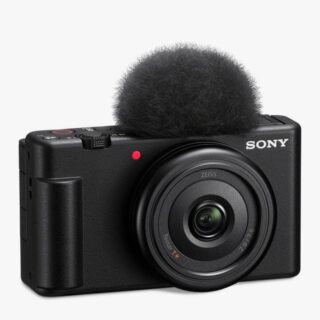 Sony - ZV-1F Compact Vlogging Camera with 20mm Lens, 4K Ultra HD, 20.1MP, Wi-Fi, Bluetooth, 3” Vari-Angle Touch Screen, Black