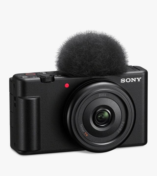 Sony - ZV-1F Compact Vlogging Camera with 20mm Lens, 4K Ultra HD, 20.1MP, Wi-Fi, Bluetooth, 3” Vari-Angle Touch Screen, Black