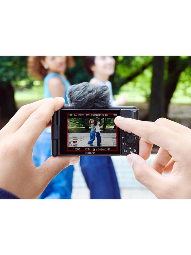 Sony - ZV-1F Compact Vlogging Camera with 20mm Lens, 4K Ultra HD, 20.1MP, Wi-Fi, Bluetooth, 3” Vari-Angle Touch Screen, Black - Image 6