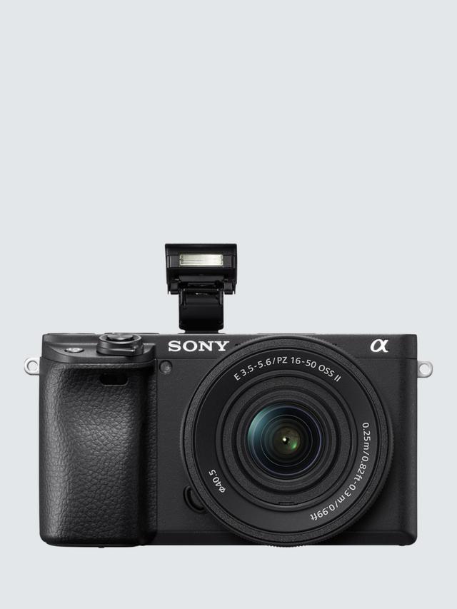 Sony - A6400 Compact System Camera with 16-50mm OSS II Power Zoom Lens, 4K Ultra HD, 24.2MP, 4D Focus, Wi-Fi, Bluetooth, NFC, OLED EVF, 3" Tilting Touch Screen, Black - Image 5