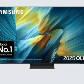 Samsung - QE55S95F (2025) OLED HDR 4K Ultra HD Smart AI TV, 55 inch with Dolby Atmos & Infinity One Design with One Connect Box, Black