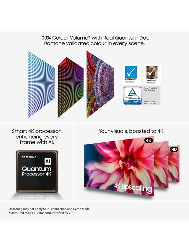 Samsung - QE43Q7F2A (2025) QLED HDR 4K Ultra HD Smart AI TV, 43 inch, Black - Image 2