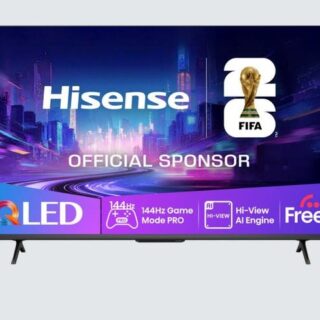 Hisense - 43E7QTUK PRO (2025) QLED HDR 4K Ultra HD Smart TV, 43 inch, Black