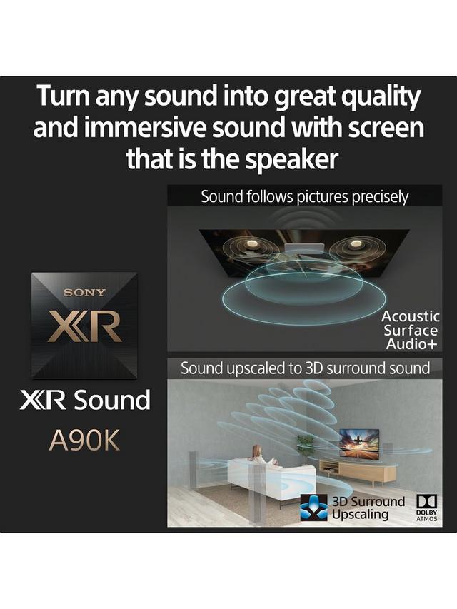 Sony - Bravia A90K, 48 inch OLED XR HDR 4K Ultra HD Smart Google TV with Youview/Freesat HD & Dolby Atmos, XR48A90K - Image 5