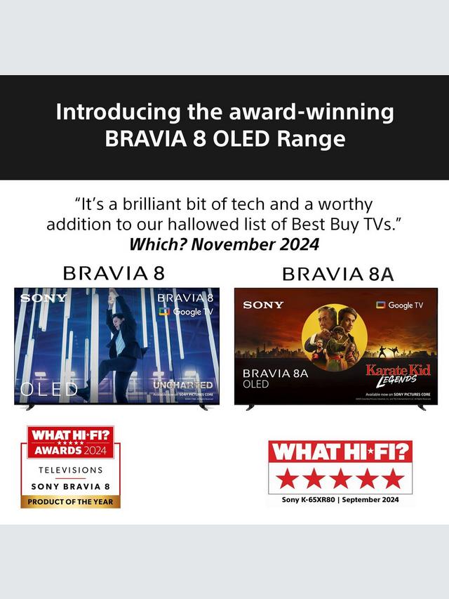 Sony - Bravia 8 K55XR80PU (2024) OLED HDR 4K Ultra HD Smart Google TV, 55 inch with Youview & Dolby Atmos, Dark Silver - Image 5